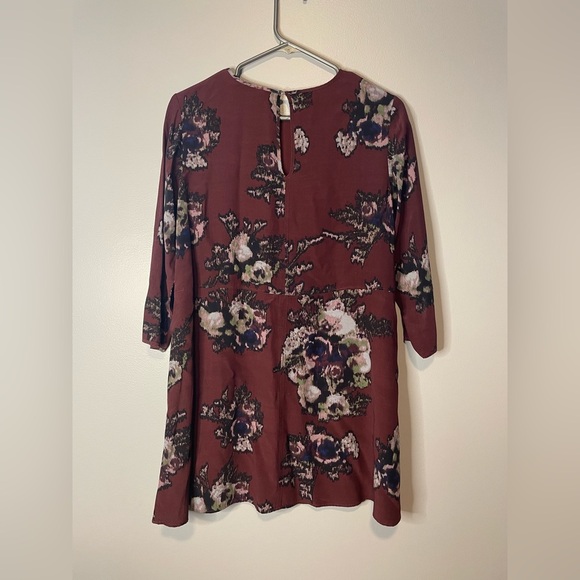 Aritzia Wilfred Burgundy Floral Dress size XS - Picture 4 of 5